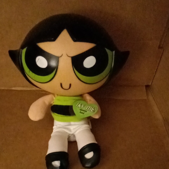 Green and Black Plush Talking Vintage Buttercup